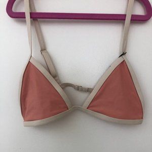 Tavik NWT Salmon Pink and Tan Bathing Suite Top